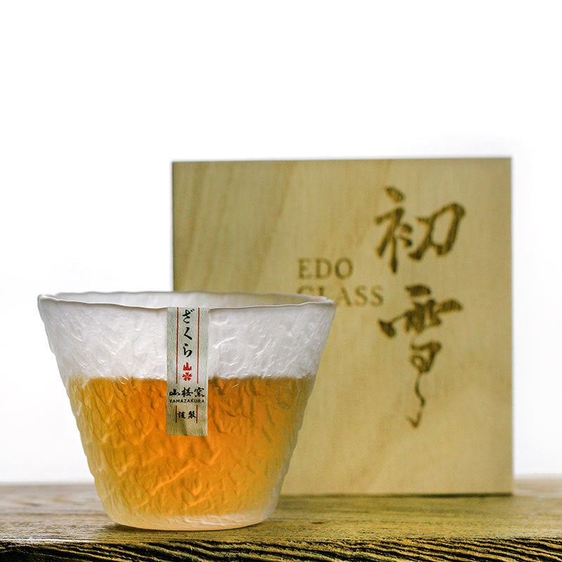 Japanese Edo Hand-Carved Whiskey Glass – Single or Sets