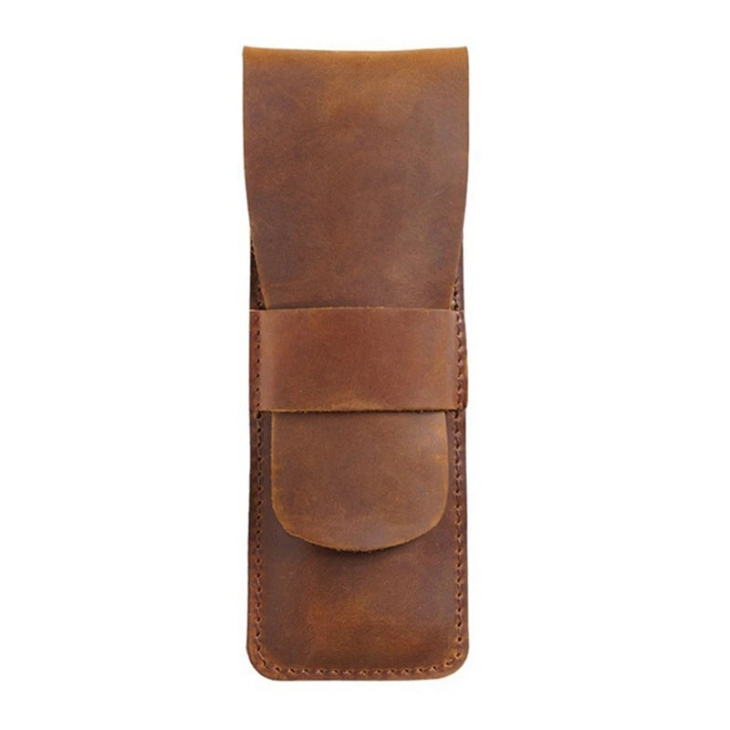 Leather Pen Holder | Handmade Leather Fountain Pen Pouch