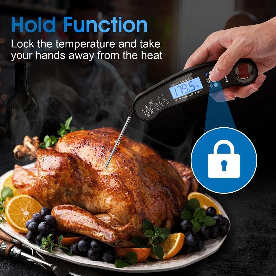 Food Kitchen Thermometer For Barbecue Grill - Waterproof Instant Read
